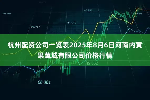 杭州配资公司一览表2025年8月6日河南内黄果蔬城有限公司价格行情
